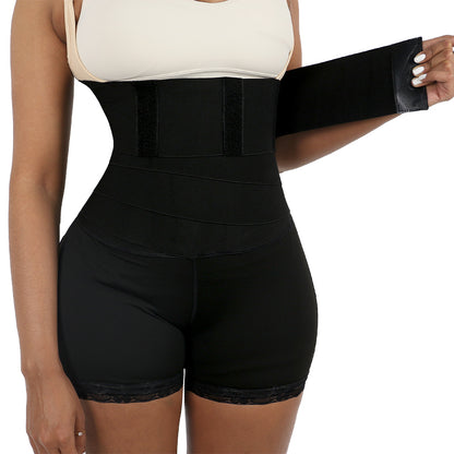 Wrap belt waist trainer