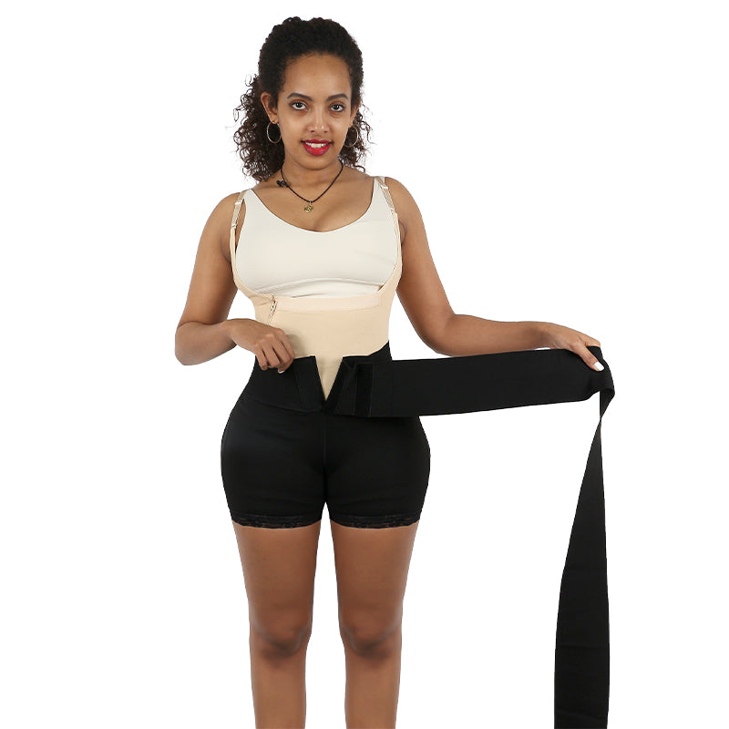 Wrap belt waist trainer